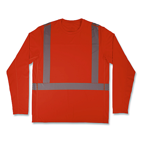 ergodyne Chill-Its 6688 Type R Class 2 Cooling Hi-Vis Sun Shirt with UV Protection, 2X-Large, Orange (12234)