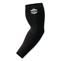 ergodyne Chill-Its 6691 Cooling Arm Sleeves with Box-Handling Grip, Polyester/Spandex, Medium, Black, Pair (12387)