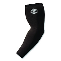 ergodyne Chill-Its 6691 Cooling Arm Sleeves with Box-Handling Grip, Polyester/Spandex, Large, Black, Pair (12388)