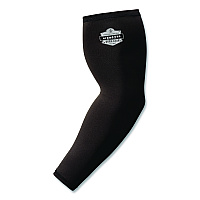 ergodyne Chill-Its 6691 Cooling Arm Sleeves with Box-Handling Grip, Polyester/Spandex, X-Large, Black, Pair (12389)