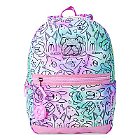 Accessory Innovations Adorable Dogs Life Backpack, 12" x 5" x 16", Tie-Dye Pink/Blue (B22GC54187ST)