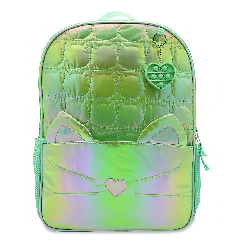 Accessory Innovations Iridescent Cat Backpack, 12" x 5" x 16", Iridescent Aqua (B23GC55603ST)