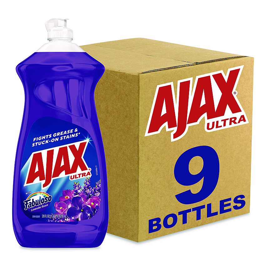 Ajax Dish Detergent, Fabuloso Scent, 28 oz Bottle, 9/Carton (61037540CT)