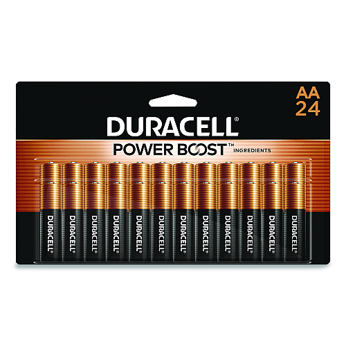 Duracell Power Boost Copper Top Alkaline AA Batteries, 24/Pack (MN1500B240PK)
