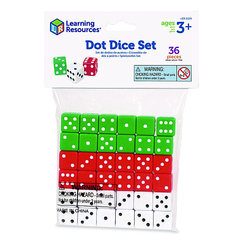 Learning Resources Dot Dice, Ages 3 and Up, 36 Dice (LER2229)