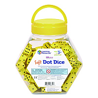 Learning Resources Soft Foam Dot Dice, Grades Pre-K to 1, 200 Pieces (LER6351)
