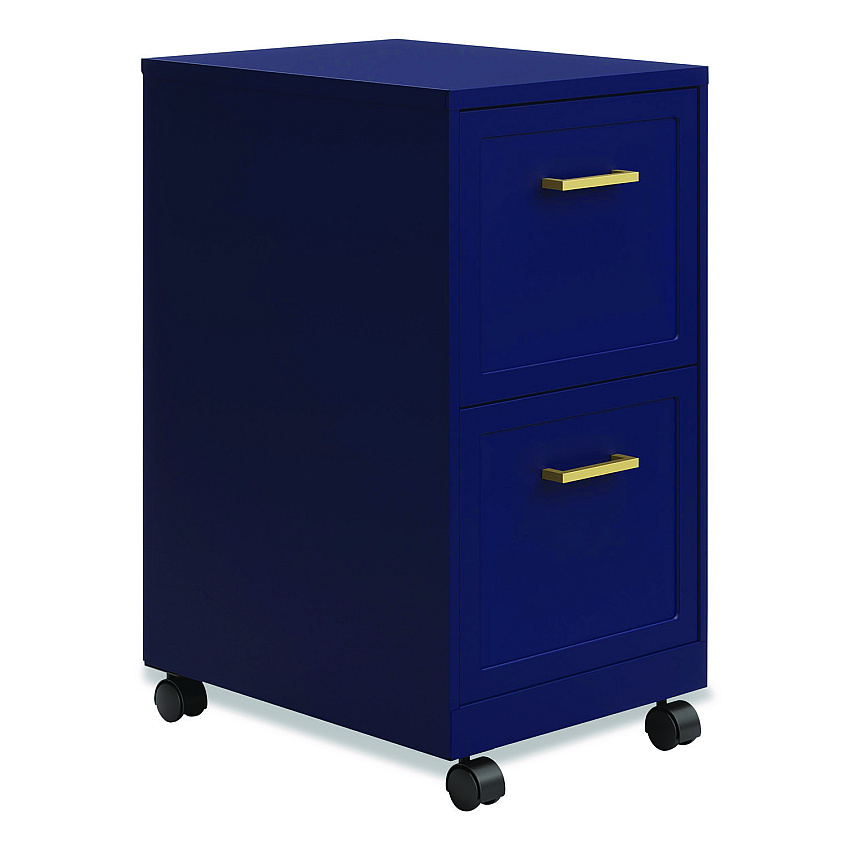 Alera Two-Drawer Mobile Vertical File, 2 Letter-Size File Drawers, 14.25 x 18 x 26.7, Navy (HSVF1824NY)