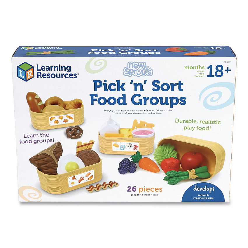 Learning Resources New Sprouts Pick 'n' Sort Food Groups, Pre-K to K, 21 Pieces (LER9755)