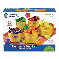 Learning Resources Farmer's Market Color Sorting Set, Pre-K to K, 30 Pieces (LER3060)