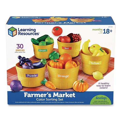 Learning Resources Farmer's Market Color Sorting Set, Pre-K to K, 30 Pieces (LER3060)
