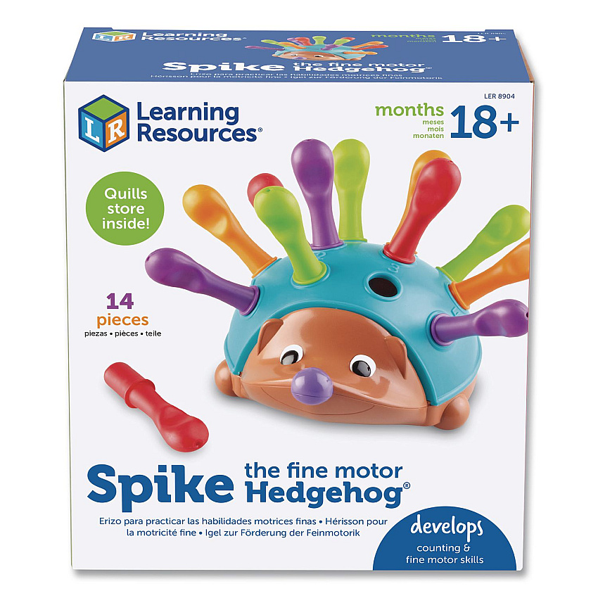Learning Resources Spike the Fine Motor Hedgehog, Pre-K, 14 Pieces (LER8904)