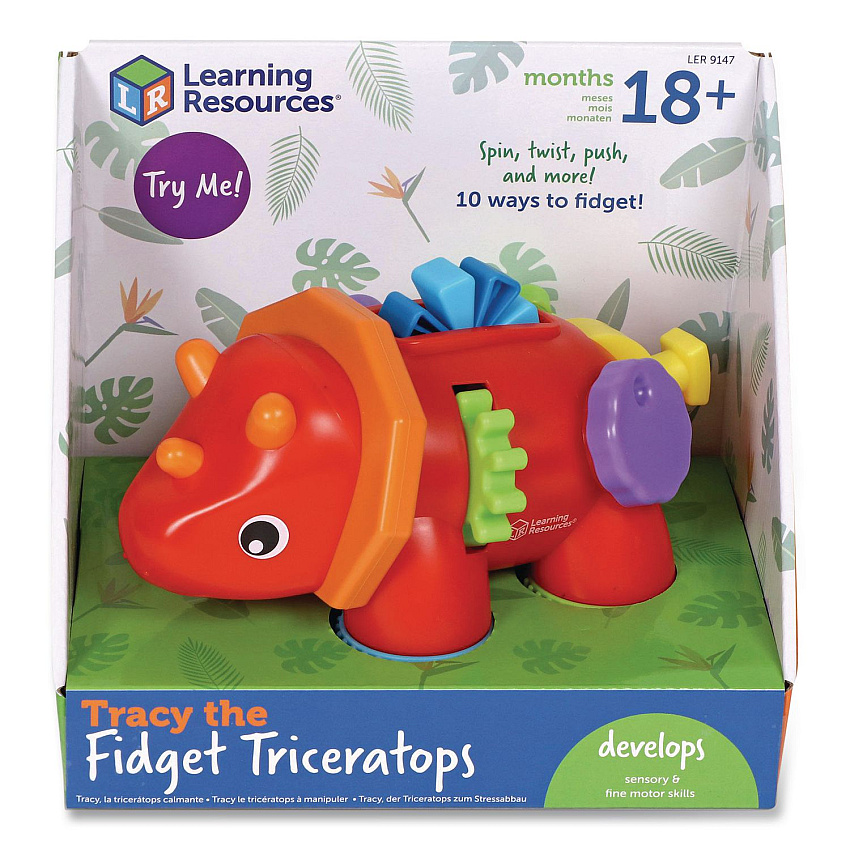 Learning Resources Tracy the Fidget Triceratops, Pre-K to K (LER9147)