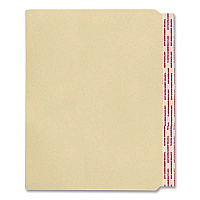 Medical Arts Press Standard Side-Flap Classification Folder Dividers, Letter Size, Manila, 100/Box (31400)
