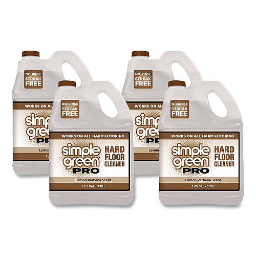 simple green Pro Hard Floor Cleaner, Lemon Verbena, 1 gal Bottle, 4/Carton (0505128)