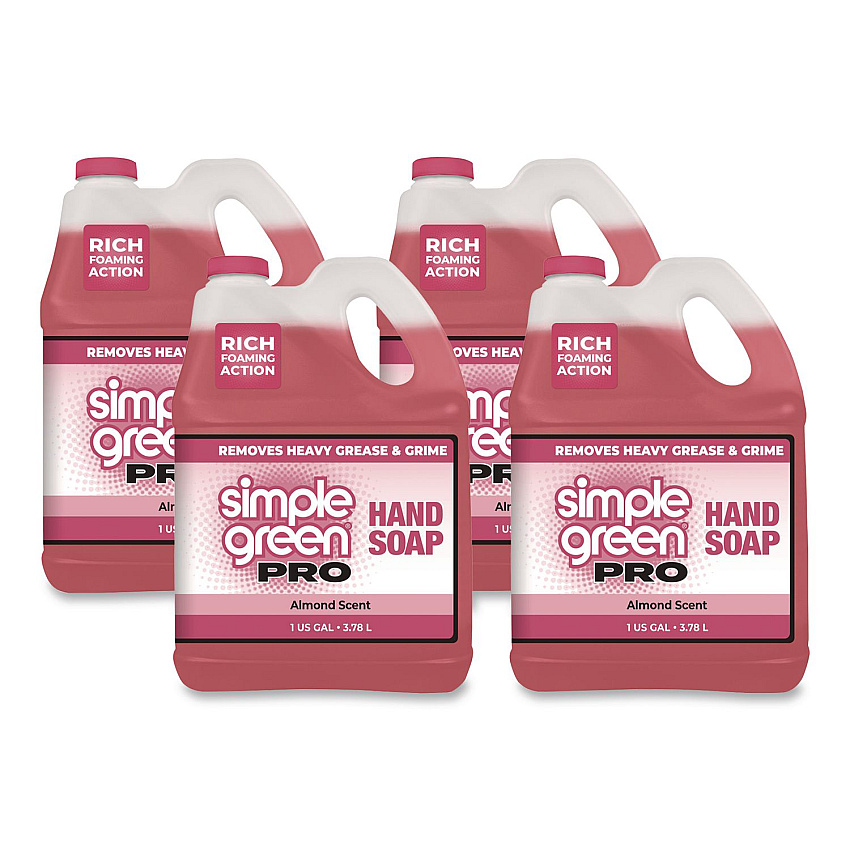 simple green Pro Hand Soap, Almond Scent, 1 gal Bottle, 4/Carton (4102128)