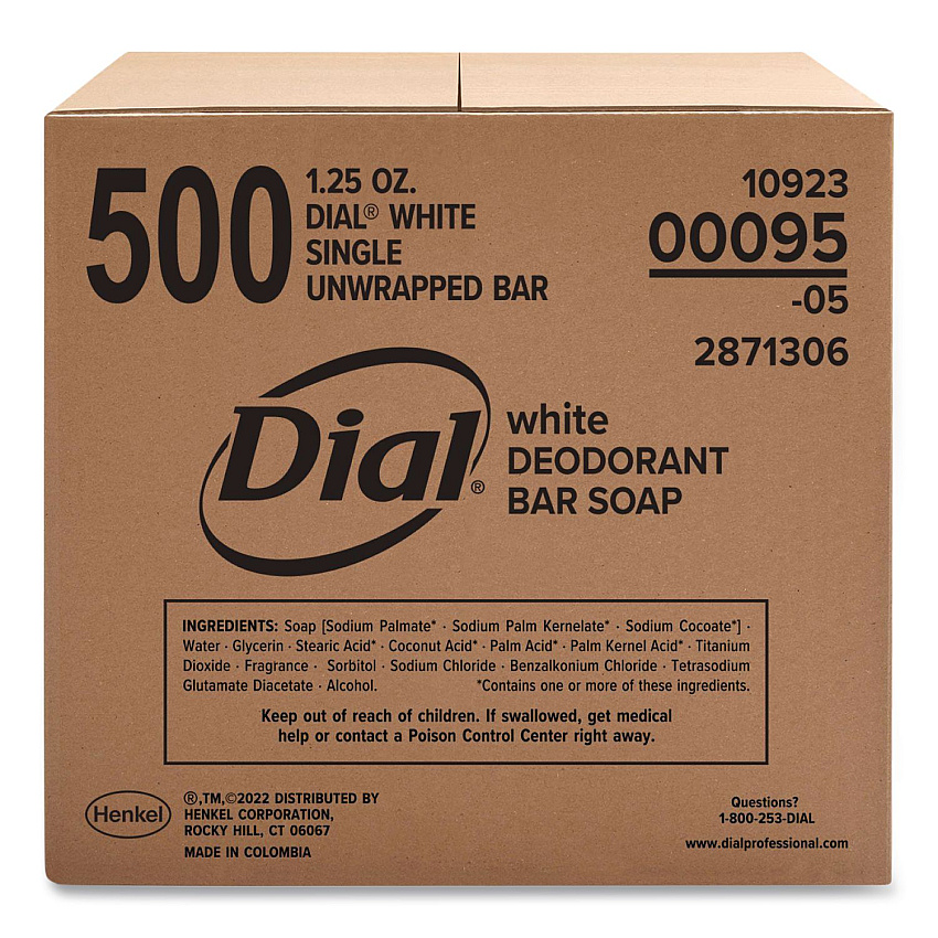 Dial Antibacterial Deodorant Bar Soap, Floral Scent, 1.5 oz, 500/Carton (00095)