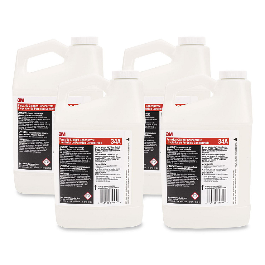 3M Peroxide Cleaner Concentrate, 0.5 gal, 4/Carton (34A)