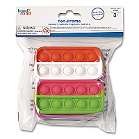 hand2mind Ten-Frame Sensory Bubble Poppers, Pre-K to K, 6 Pieces (95439)