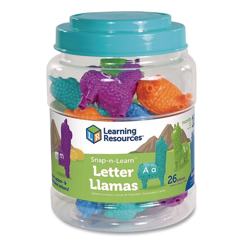 Learning Resources Snap-n-Learn Letter Llamas, Pre-K, 26 Pieces (LER6713)