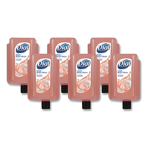 Dial Hair + Body Wash Refill for Versa Dispenser, Neutral Scent, 15 oz, 6/Carton (16304CT)