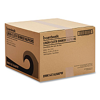 Boardwalk Linen-Feel Flat Napkins, 1-Ply, 14 x 14, White, 1,000/Carton (14X14LNAPW)