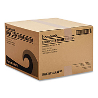 Boardwalk Linen-Feel Flat Napkins, 1-Ply, 16 x 16, White, 1,000/Carton (16X16LNAPW)