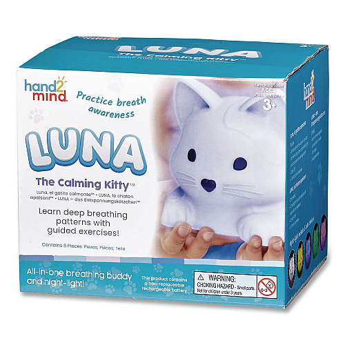 hand2mind Luna the Calming Kitty, Ages 3 and Up, White (95384)
