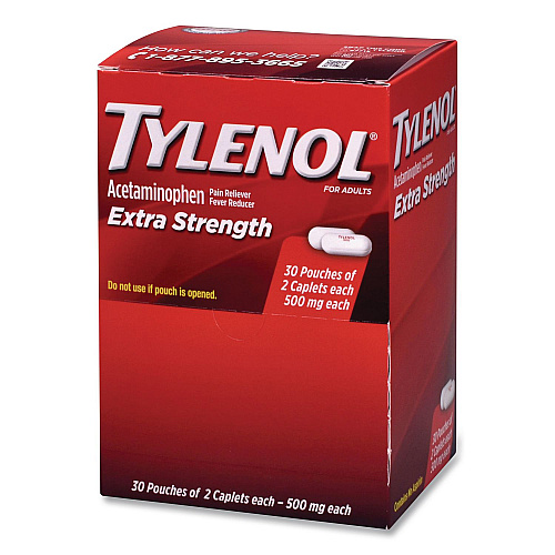 Tylenol Extra Strength Caplets, Two-Pack, 30/Box (64478)