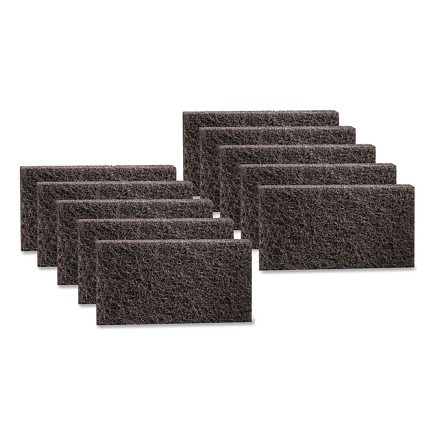 3M Doodlebug Hi-Pro Utility Pad, 4.63 x 10, Black, 10/Box (8550PK)