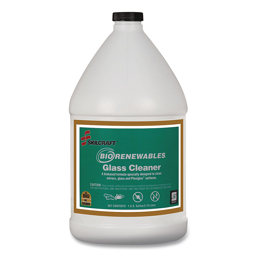 AbilityOne 7930015553384, SKILCRAFT Spartan BioRenewables Glass Cleaner, 1 gal Bottle, 4/Carton