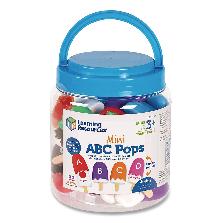 Learning Resources Mini ABC Pops, Pre-K to K, 52 Pieces (LER6799)