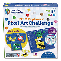Learning Resources STEM Explorers Pixel Art Challenge, Grades K to 2, 402 Pieces (LER9463)