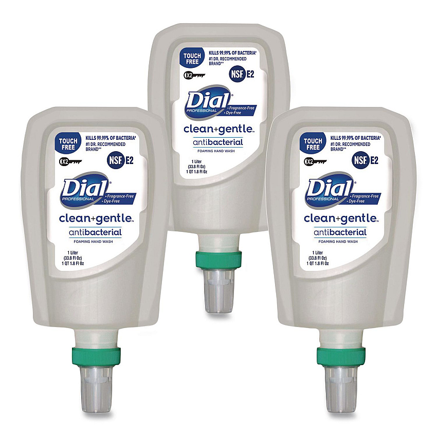 Clean+gentle Antibacterial Foaming Hand Wash Refill For Fit 16638/16642 Touch-free Dispensers, Fragrance-free, 1 L, 3/carton