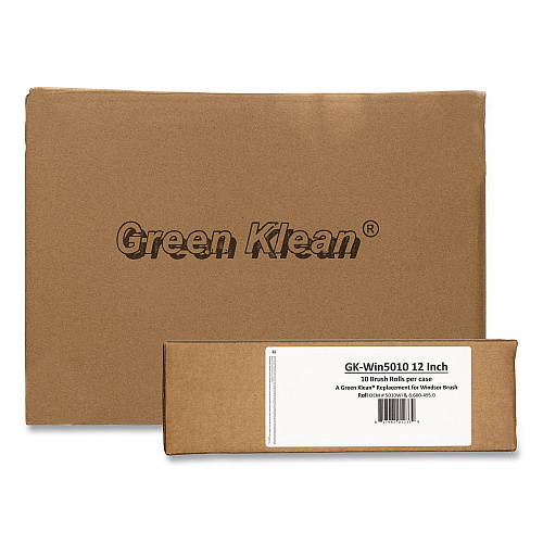 Green Klean Gk-Win5010 12" Replacement Brush Roll, Tan/Black, 10/Carton