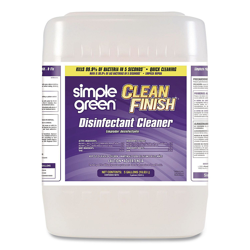 simple green Clean Finish Disinfectant Cleaner, Herbal Scent, 5 gal Pail (2800005)