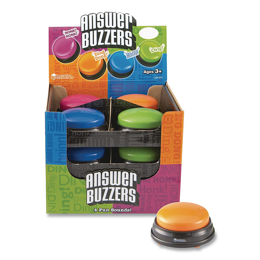 Learning Resources Answer Buzzers, Ages 3 and Up, 12 Buzzers (LER3777)