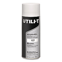 Rust-Oleum UTILI-T Spray Paint, White, 10 oz Aerosol Can, 6/Carton (387395)