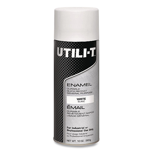 Rust-Oleum UTILI-T Spray Paint, White, 10 oz Aerosol Can, 6/Carton (387395)