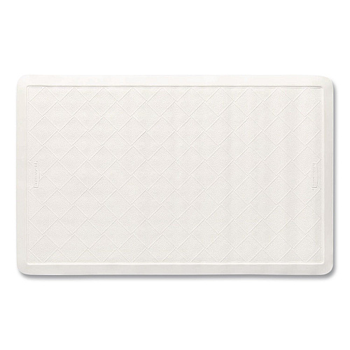 Rubbermaid Commercial Safti-Grip Bath Mats, White Textured Surface, Suction-Cup Backing, 14" x 22.5", 12/Carton (1982724)
