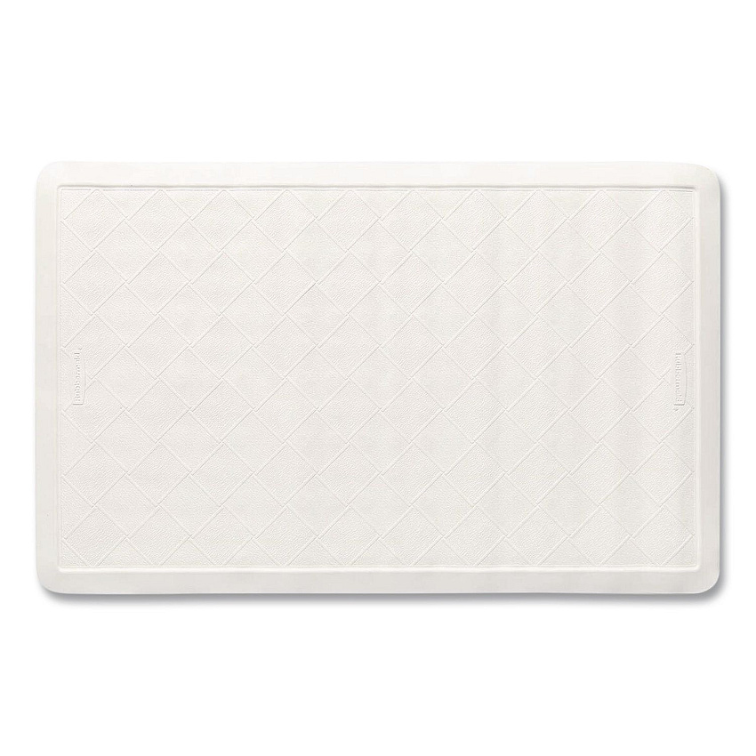 Rubbermaid Commercial Safti-Grip Bath Mats, White Textured Surface, Suction-Cup Backing, 14" x 22.5", 12/Carton (1982724)