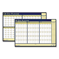 AbilityOne 7520012074057, SKILCRAFT 30-Day Non-Dated Erasable Flexible Planner, 36 x 24, White/Yellow/Blue Sheets