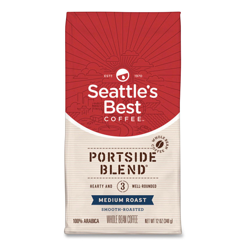 Seattle's Best Level 3 Whole Bean Coffee, 12 oz Pack, 6/Carton (11008570EA)