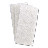 3M Doodlebug White Utility and Burnish Pads, 4.62 x 10, White, 10/Carton (08003B)