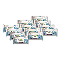 Baby Wipes, 1-ply, 6.7 X 8, Fragrance-free, White, 40/pack, 12 Packs/carton