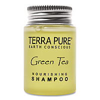 Diversified Hospitality Solutions Terra Pure Shampoo Jam Jar, Green Tea Lemongrass, 1 oz Jar, 300/Carton (007460)