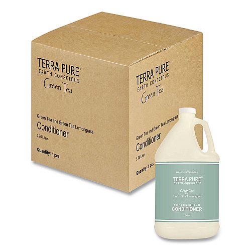 Diversified Hospitality Solutions Terra Pure Conditioner Gallon, Green Tea Lemongrass, 1 gal Bottle, 4/Carton (002256)