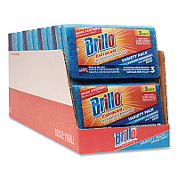 Brillo Estracell Scrub Sponge Variety Pack, 1 Bath, 2 Kitchen, 4.5 x 2.75, 1.12
