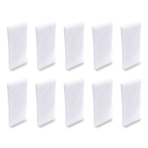 Boardwalk Fine Grade Utility Pad, 4.62 x 10, White, 10/Carton (401B)