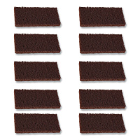 Boardwalk Heavy-Duty Utility Pad, 4.62 x 10, Brown, 10/Carton (403B)