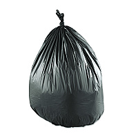Inteplast Group Low-Density Commercial Can Liners, 60 gal, 1.15 mil, 38" x 58", Black, Interleaved Roll, 25 Bags/Roll, 4 Rolls/Carton (SLW3858SPKC)